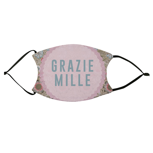 Grazie Mille - face cover mask by The 13 Prints