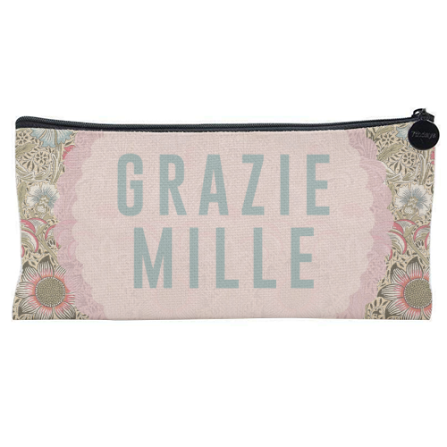 Grazie Mille - flat pencil case by The 13 Prints