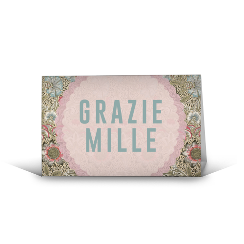 Grazie Mille - funny greeting card by The 13 Prints
