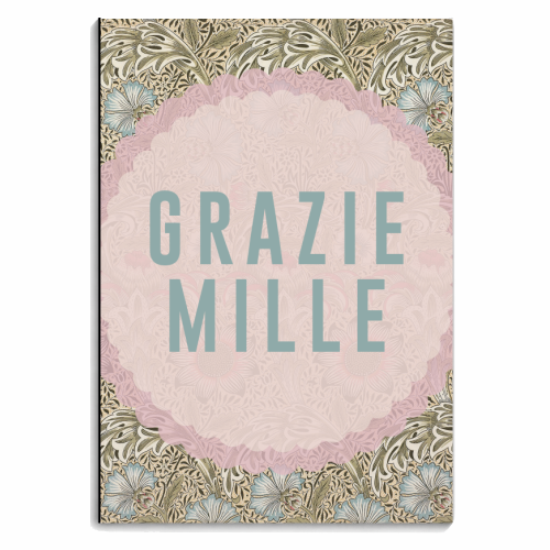 Grazie Mille - personalised A4, A5, A6 notebook by The 13 Prints