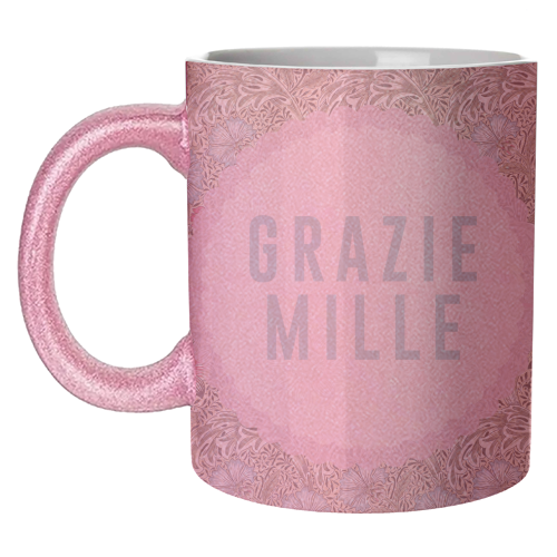 Grazie Mille - unique mug by The 13 Prints