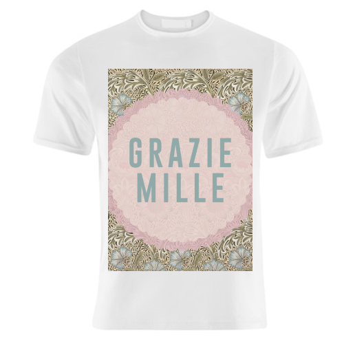 Grazie Mille - unique t shirt by The 13 Prints