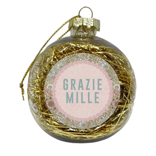 Grazie Mille - xmas bauble by The 13 Prints