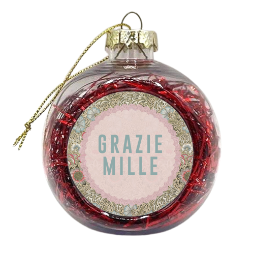 Grazie Mille - xmas bauble by The 13 Prints