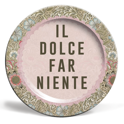 Il Dolce Far Niente - ceramic dinner plate by The 13 Prints