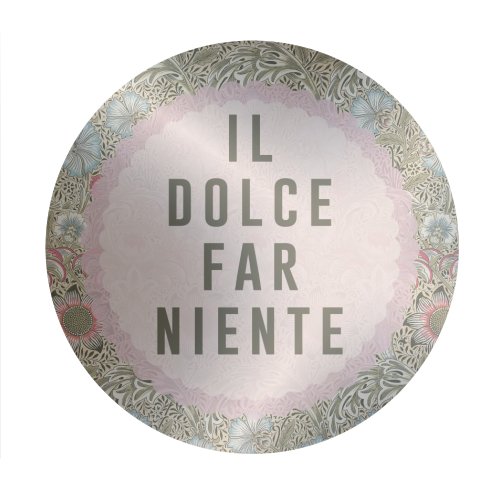 Il Dolce Far Niente - Circle Sticker by The 13 Prints