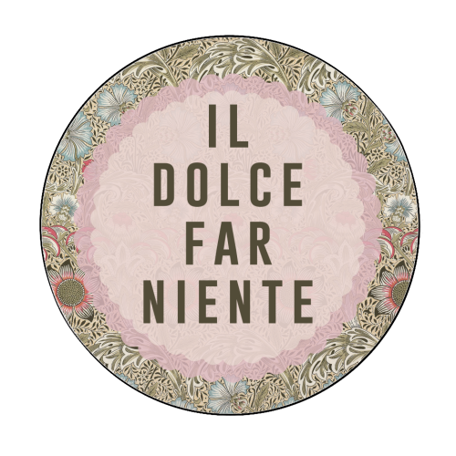 Il Dolce Far Niente - Circle Sticker by The 13 Prints