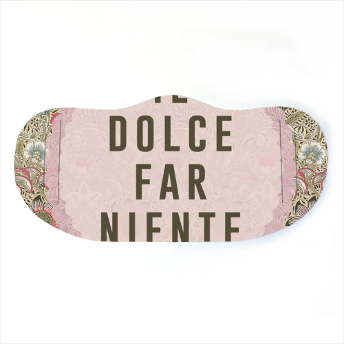 Il Dolce Far Niente - face cover mask by The 13 Prints