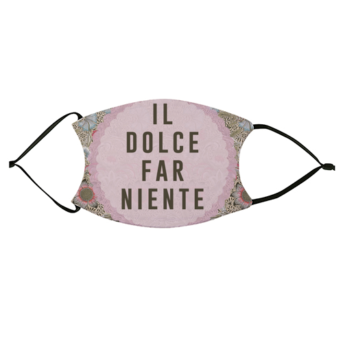 Il Dolce Far Niente - face cover mask by The 13 Prints