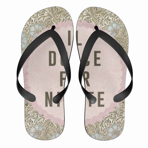Il Dolce Far Niente - funny flip flops by The 13 Prints