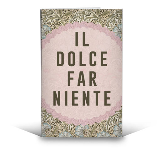 Il Dolce Far Niente - funny greeting card by The 13 Prints
