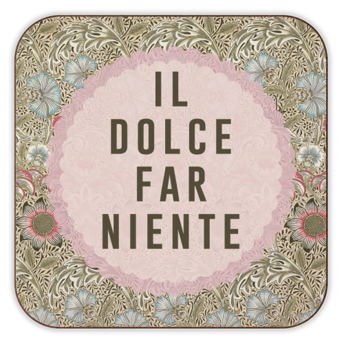 Il Dolce Far Niente - personalised beer coaster by The 13 Prints