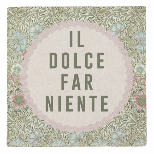 Il Dolce Far Niente - personalised beer coaster by The 13 Prints