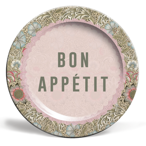 Bon Appetit - ceramic dinner plate by The 13 Prints