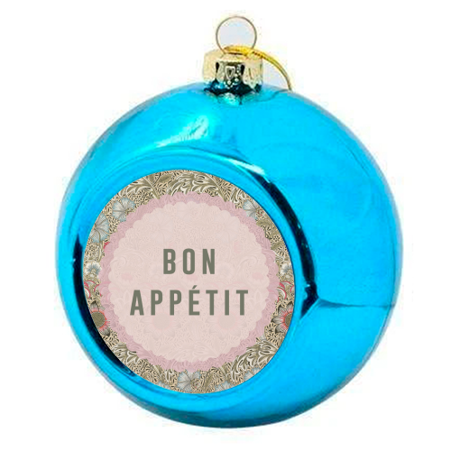 Bon Appetit - colourful christmas bauble by The 13 Prints