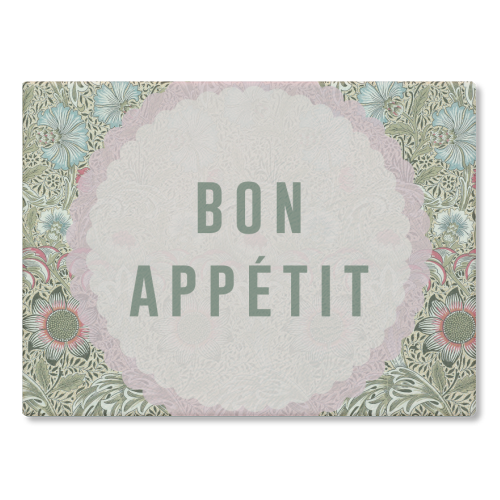 Bon Appetit - glass chopping board by The 13 Prints
