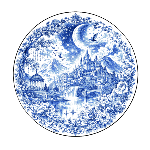 Velaris - Circle Sticker by Lilly Rose