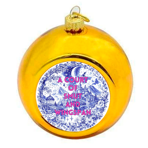 A Court of Smut and Wingspan - colourful christmas bauble by Lilly Rose
