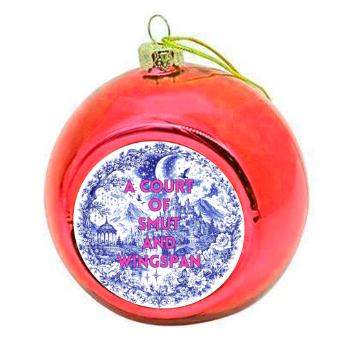 A Court of Smut and Wingspan - colourful christmas bauble by Lilly Rose