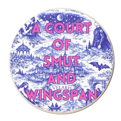 A Court of Smut and Wingspan - personalised beer coaster by Lilly Rose