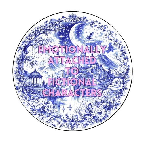 Emotionally Attached to Fictional Characters - Circle Sticker by Lilly Rose