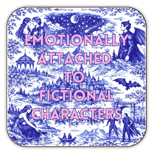 Emotionally Attached to Fictional Characters - personalised beer coaster by Lilly Rose