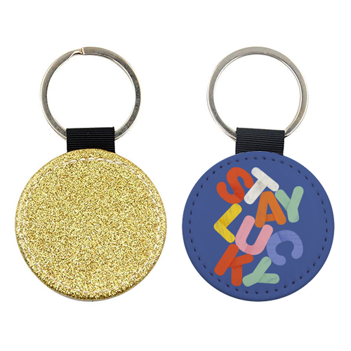 Stay Lucky: A Colorful Reminder of Positivity - keyring by Ania Wieclaw