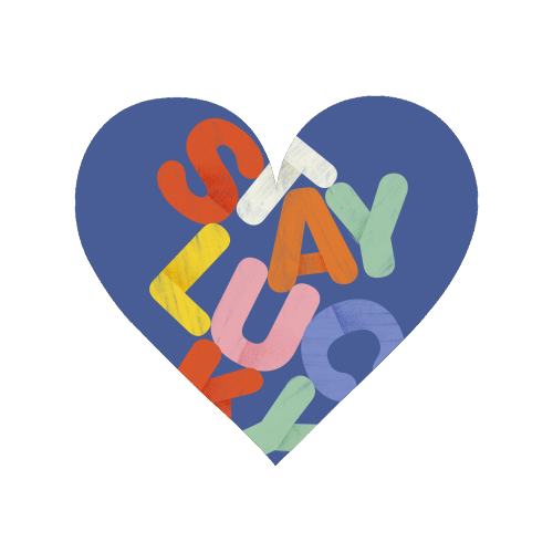 Stay Lucky: A Colorful Reminder of Positivity - Magnet by Ania Wieclaw