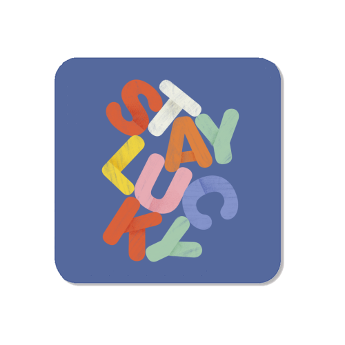 Stay Lucky: A Colorful Reminder of Positivity - Magnet by Ania Wieclaw