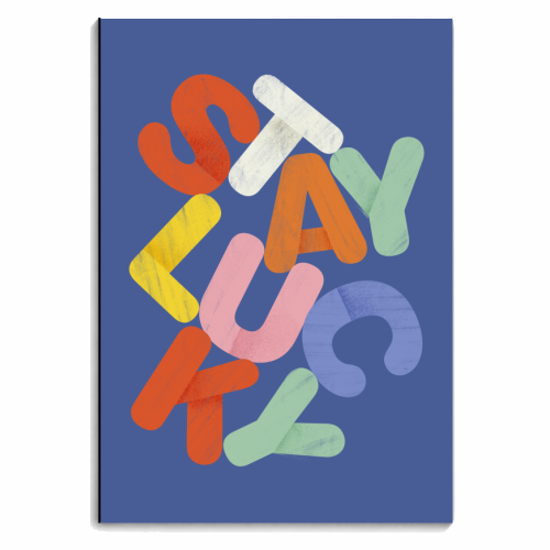 Stay Lucky: A Colorful Reminder of Positivity - personalised A4, A5, A6 notebook by Ania Wieclaw