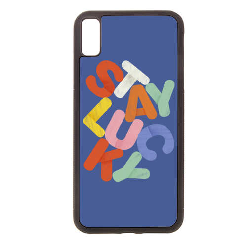 Stay Lucky: A Colorful Reminder of Positivity - stylish phone case by Ania Wieclaw