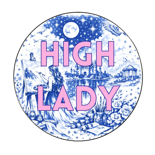 High Lady - Circle Sticker by Lilly Rose