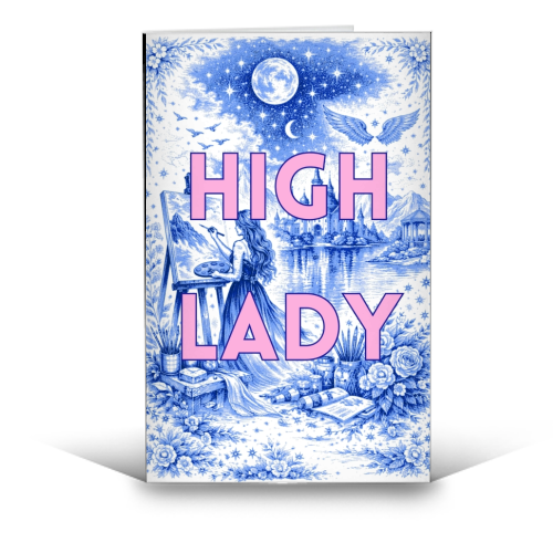 High Lady - funny greeting card by Lilly Rose