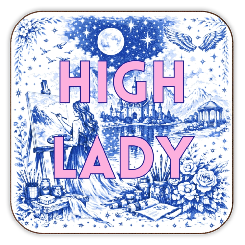 High Lady - personalised beer coaster by Lilly Rose