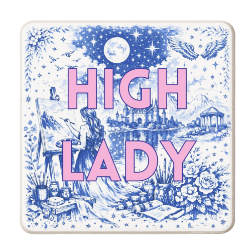 High Lady - personalised beer coaster by Lilly Rose