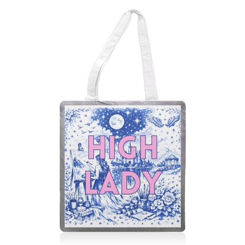 High Lady - printed canvas tote bag by Lilly Rose
