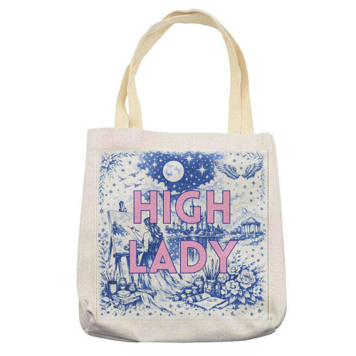 High Lady - printed canvas tote bag by Lilly Rose