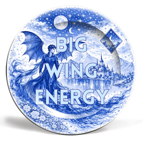 Big Wing Energy - ceramic dinner plate by Lilly Rose