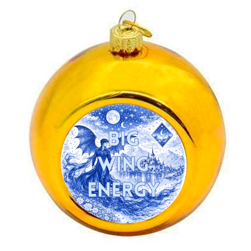 Big Wing Energy - colourful christmas bauble by Lilly Rose
