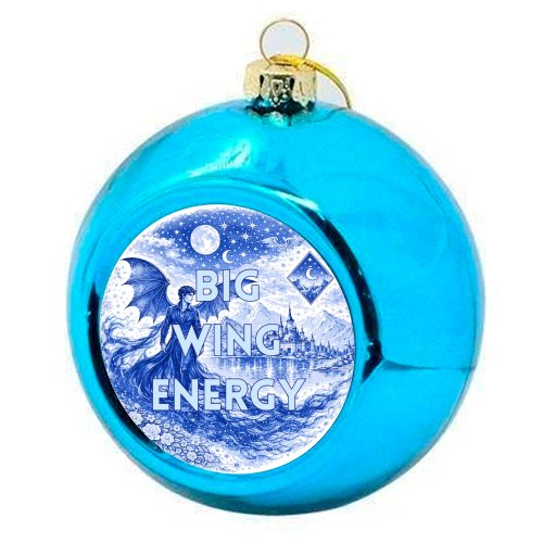 Big Wing Energy - colourful christmas bauble by Lilly Rose