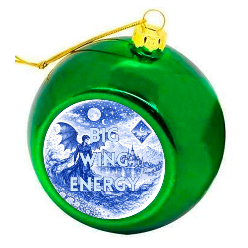 Big Wing Energy - colourful christmas bauble by Lilly Rose