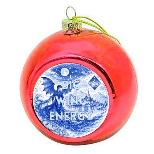 Big Wing Energy - colourful christmas bauble by Lilly Rose
