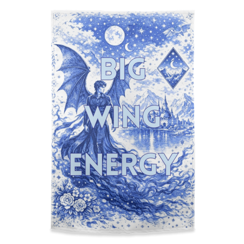 Big Wing Energy - funny tea towel by Lilly Rose
