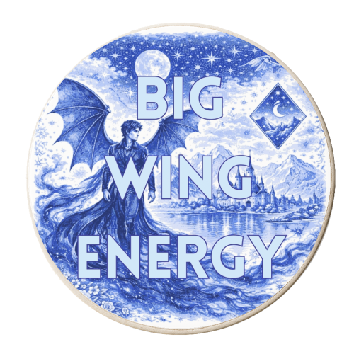 Big Wing Energy - personalised beer coaster by Lilly Rose