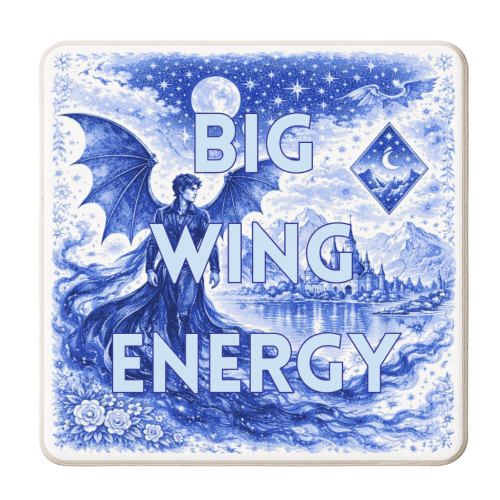 Big Wing Energy - personalised beer coaster by Lilly Rose