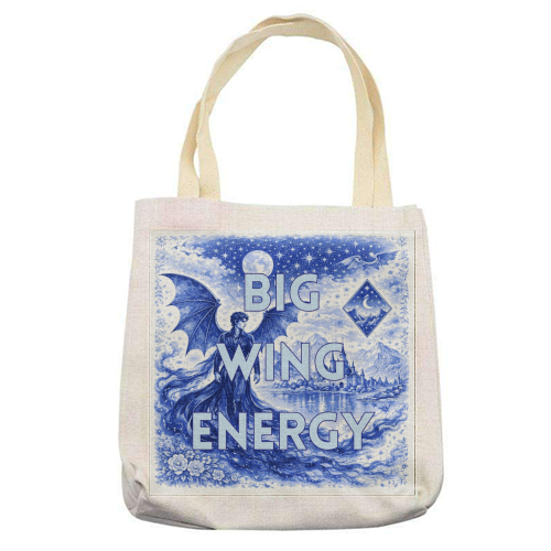 Big Wing Energy - printed canvas tote bag by Lilly Rose