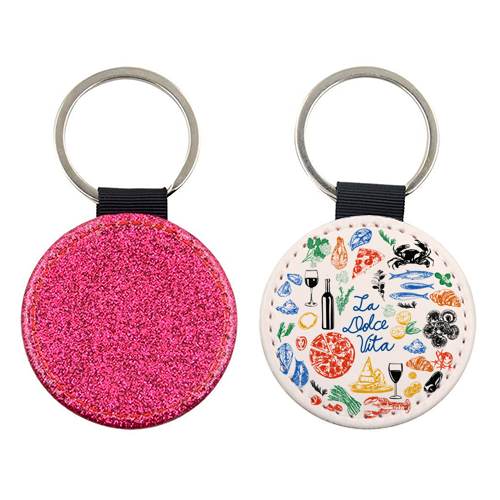 La Dolce Vita Mediterranean Food Illustration - keyring by EZbie