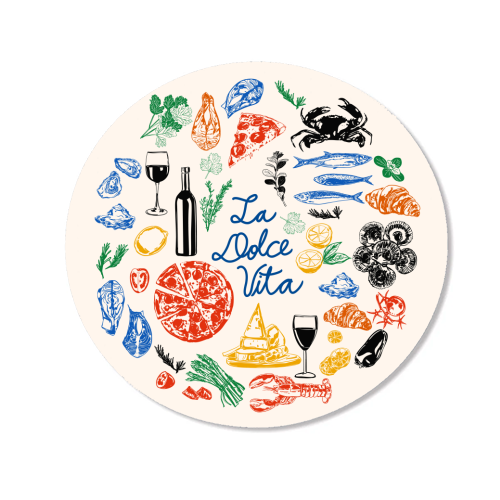 La Dolce Vita Mediterranean Food Illustration - Magnet by EZbie