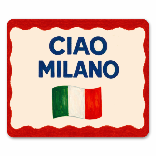 Ciao Milano - mouse mat by Ms Doodle