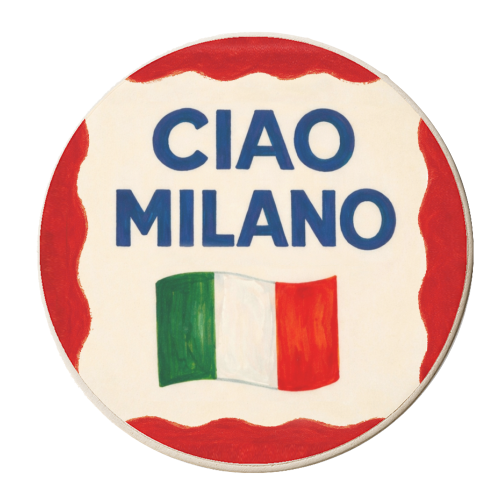 Ciao Milano - personalised beer coaster by Ms Doodle